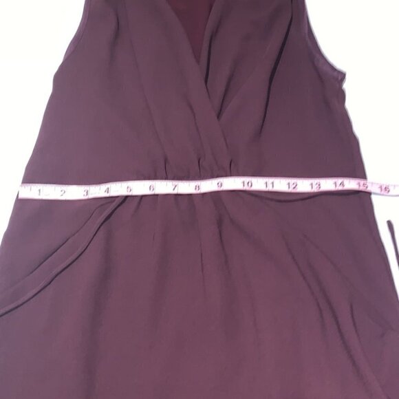 Aritzia WILFRED Burgundy Red Draped Neckline Sabine Mini Dress Size XXS - Picture 12 of 16